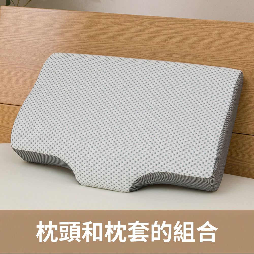 NITORI 宜得利家居 輕鬆側睡 蝶型記憶枕 枕頭 附專用枕套 NATURAL FIT2 高度可調