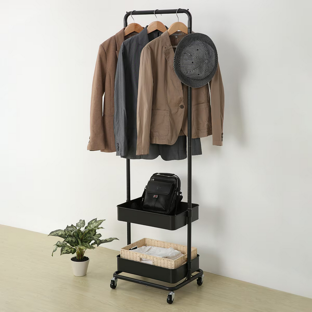 NITORI 宜得利家居 雙籃子掛衣架 DX2s01 BK