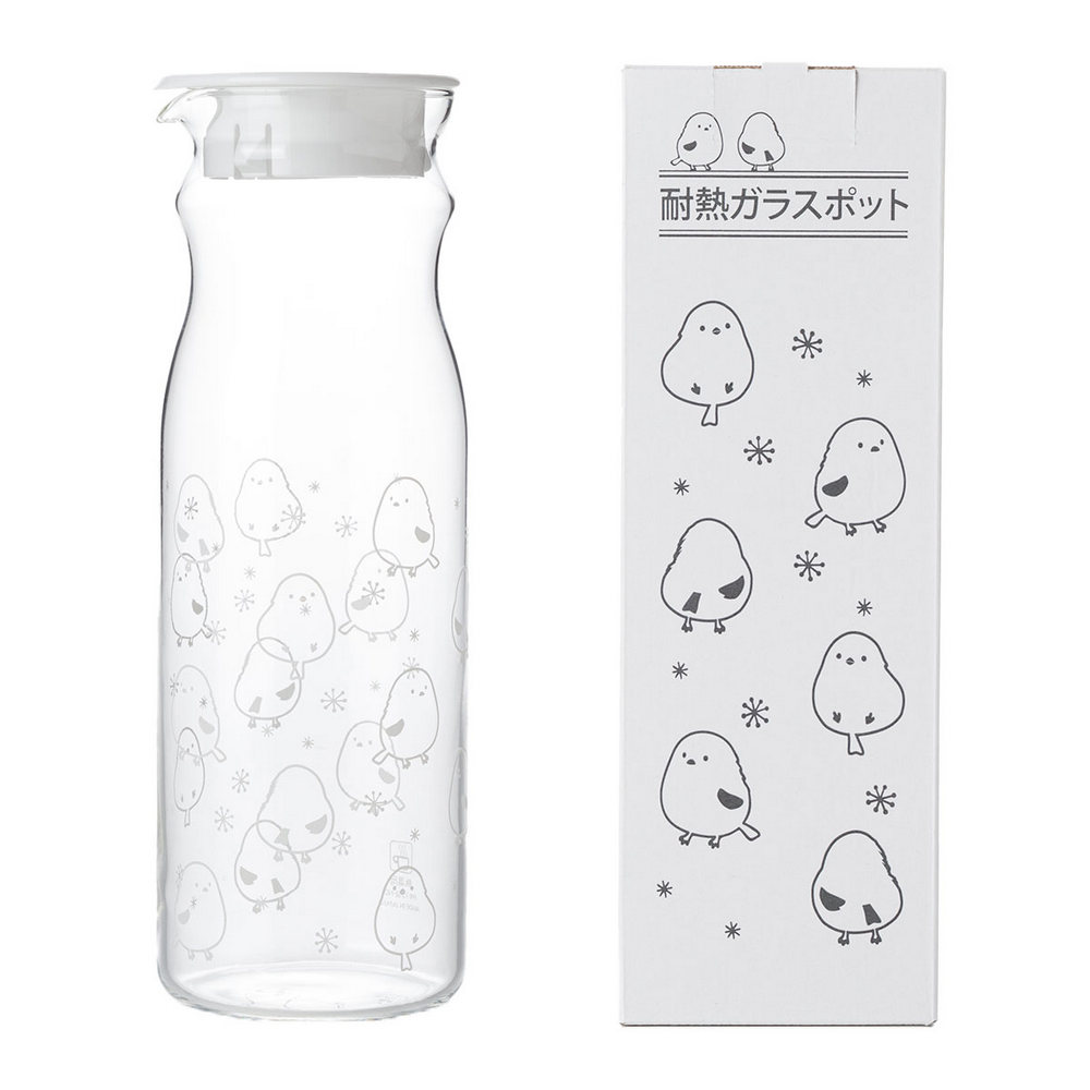 NITORI 宜得利家居【DECO HOME商品】耐熱玻璃水壺長尾山雀SIMAENAGA