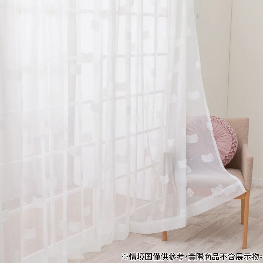 NITORI 宜得利家居 蕾絲窗簾 窗紗 DH175 CAT 貓 100×198×1