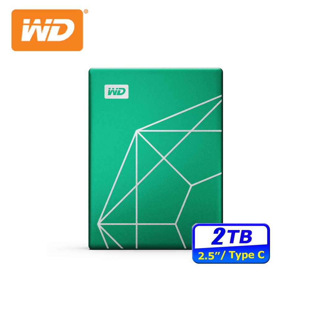 WD 威騰 My Passport Ultra 2TB 2.5吋行動硬碟-綠(WDBJXT0020BGN-WESN)