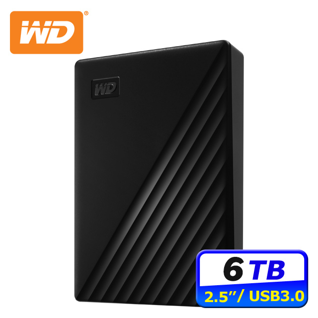 WD 威騰 My Passport 6TB 2.5吋行動硬碟-黑(BR9S0060BBK-WESN)(其他規格)