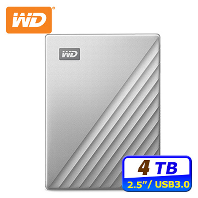 WD My Passport Ultra for Mac 4TB USB-C 2.5吋行動硬碟