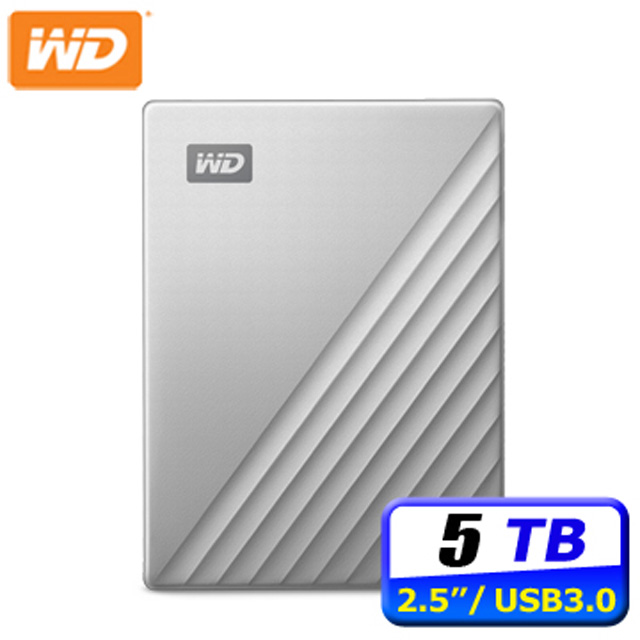 WD My Passport Ultra for Mac 5TB USB-C 2.5吋行動硬碟