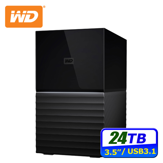 WD 威騰My Book Duo 36TB(18TBx2) 3.5吋雙硬碟儲存(WDBFBE0360JBK-SESN