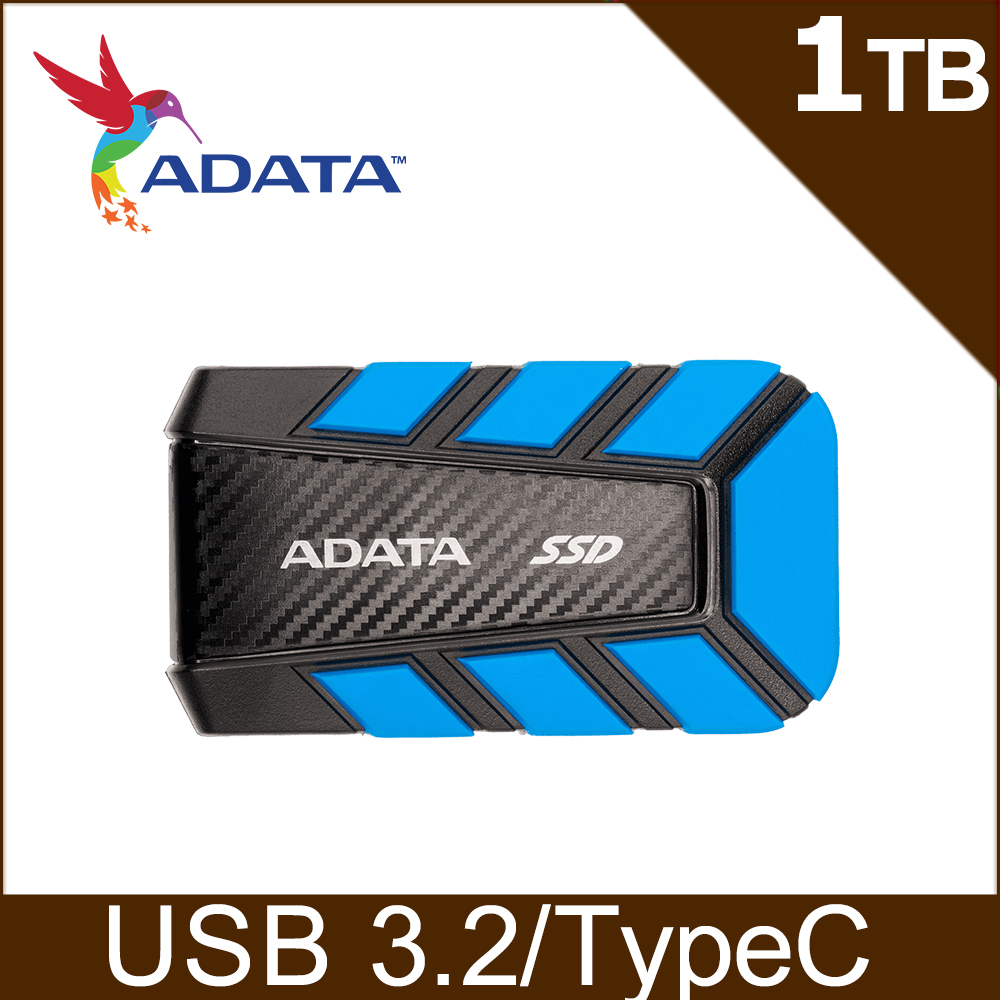 ADATA 威剛 SD820外接式固態硬碟 1TB SSD(藍)-SD820-1000G-CBU