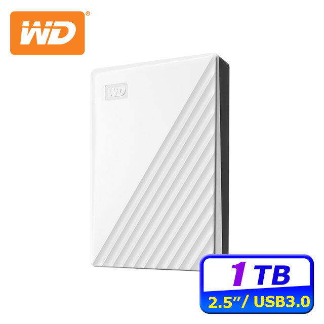 WD 威騰 My Passport 1TB 2.5吋行動硬碟-白(WDBYVG0010BWT-WESN)