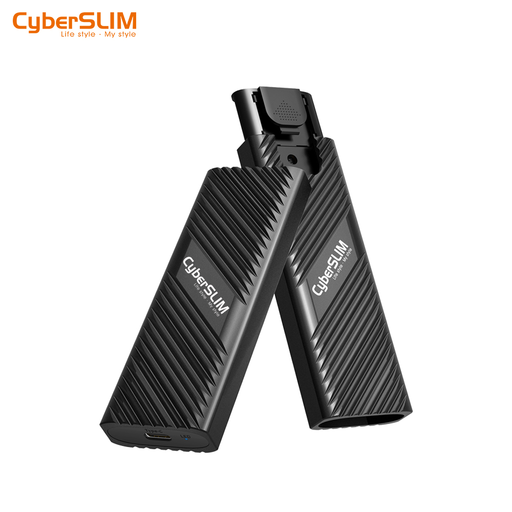 CyberSLIM M2T M.2 NVMe SSD硬碟外接盒(Type-c) 黑色