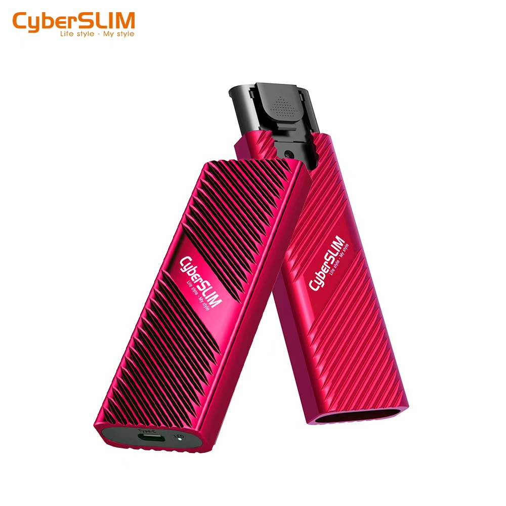 CyberSLIM M2T M.2 NVMe SSD硬碟外接盒(Type-c) 紅色