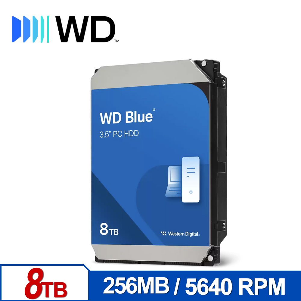 WD 威騰 WD80EAAZ 藍標 8TB 3.5吋SATA硬碟（其他規格）