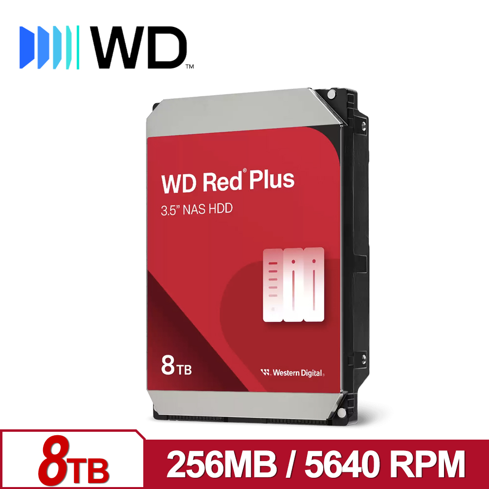 WD 威騰 WD80EFPX 紅標Plus 8TB 3.5吋NAS硬碟