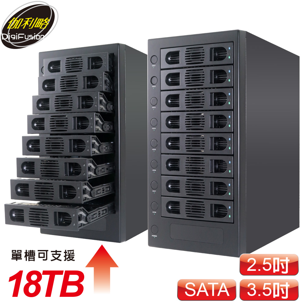 伽利略 USB3.1 Gen1(USB3.0) 8層抽取式硬碟外接盒