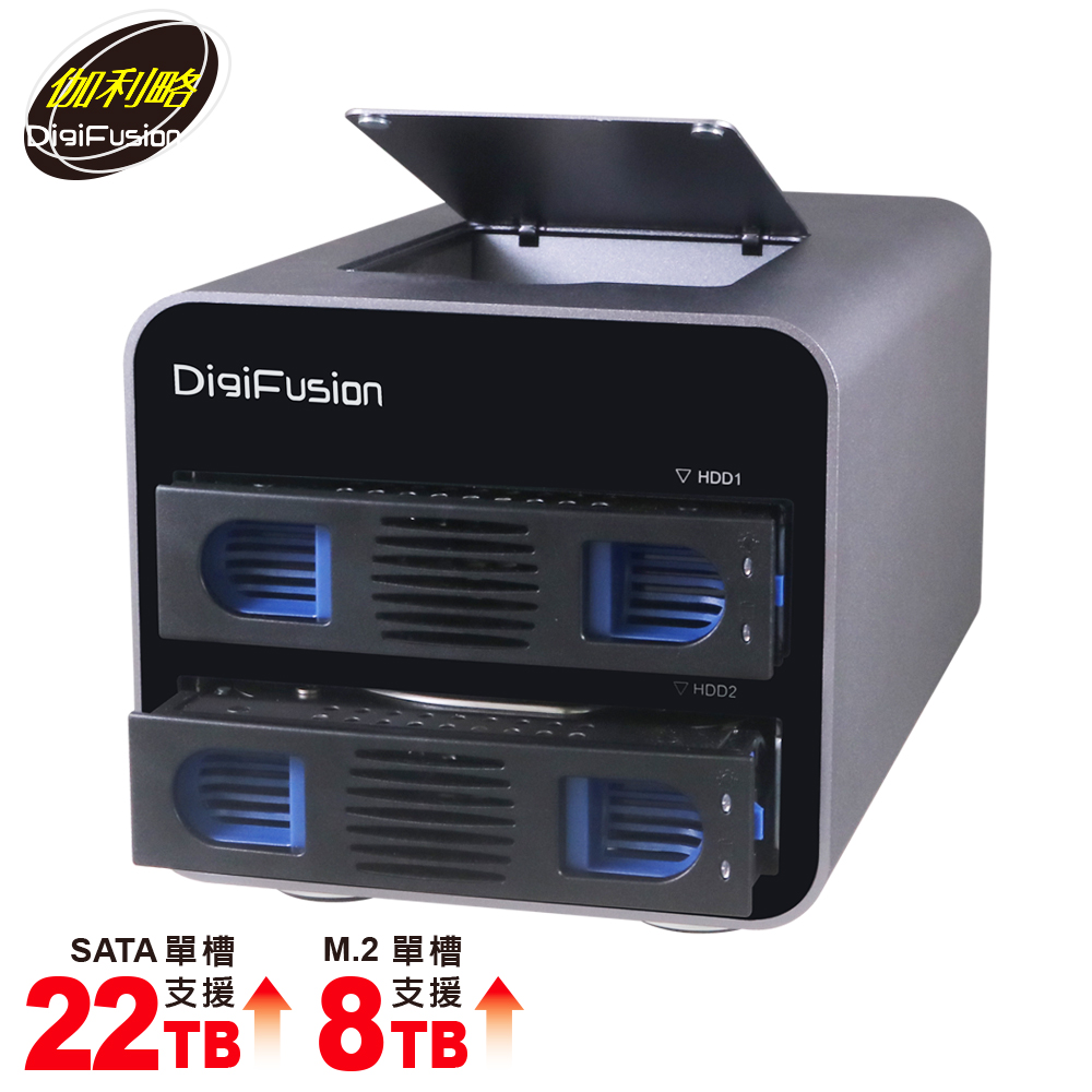 伽利略 USB3.2 10Gbps 4槽混合(NVMe+SATA硬碟) 陣列外接盒 (35D-U324NSR)