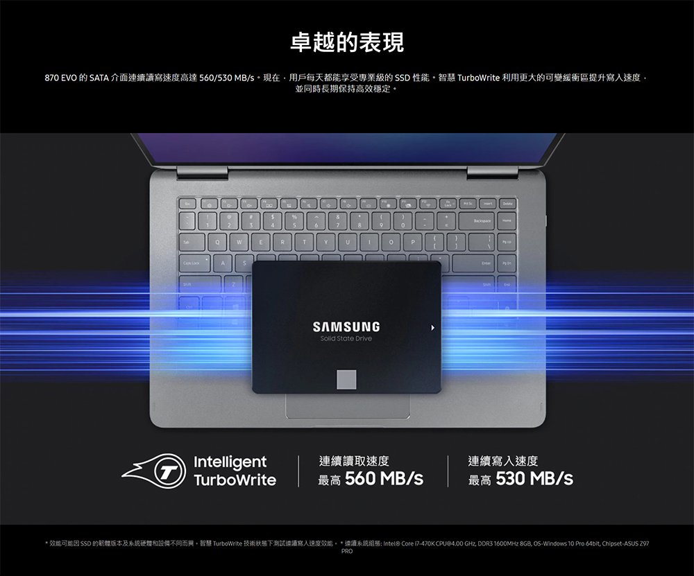 SAMSUNG 三星870 EVO 500GB 2.5吋SATAIII 固態硬碟(MZ-77E500BW