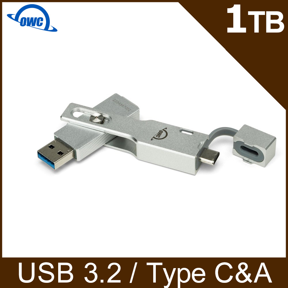 OWC Envoy Pro miniUSB-C+USB-A Gen2 1TB 最佳的口袋型 SSD
