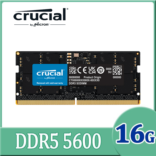 Micron Crucial 美光 DDR5 5600 16GB 筆記型記憶體