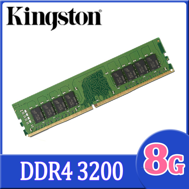 Kingston 金士頓16GB DDR4 3200 桌上型記憶體(KVR32N22D8/16) - PChome