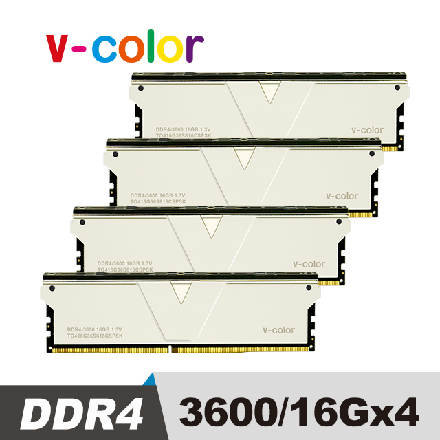 V-Color Skywalker Plus系列DDR4 3600 128GB(32GBx4) 桌上型記憶體