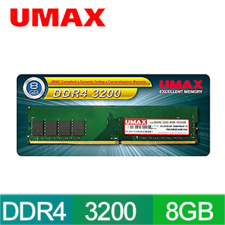 UMAX DDR4 3200 8GB 1024X8 桌上型記憶體- PChome 24h購物