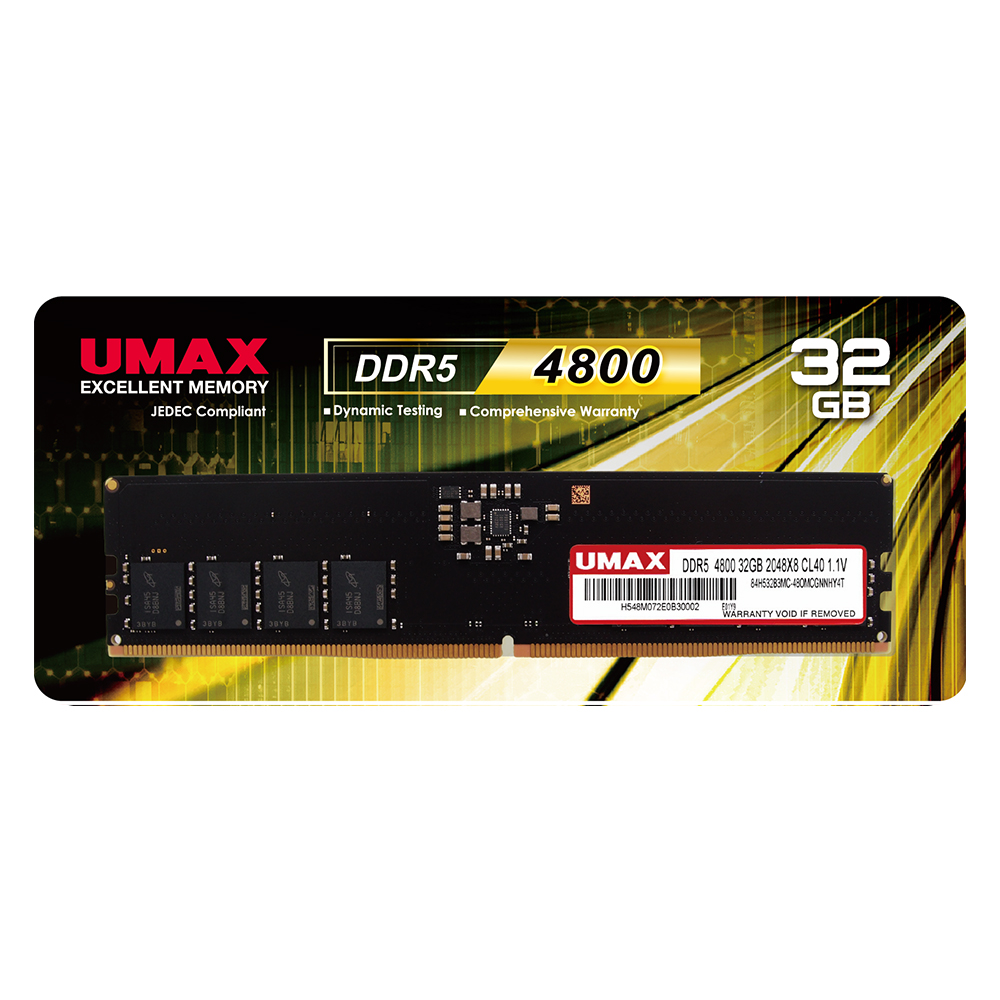 UMAX DDR5 4800 32GB 桌上型記憶體(2048X8) - PChome 24h購物