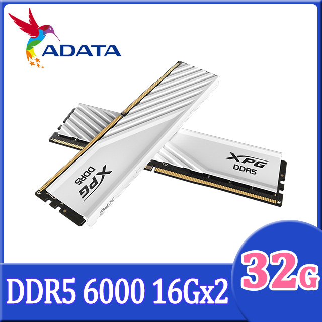 ADATA 威剛XPG Lancer Blade DDR5 6000 32GB(16Gx2) 桌上型超頻記憶體