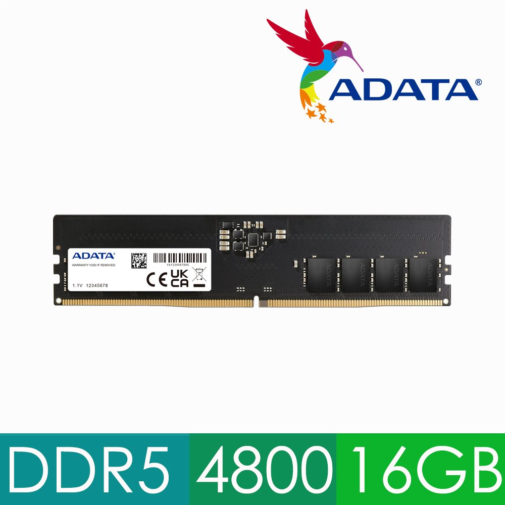 ADATA 威剛 DDR5 4800 16GB 桌上型記憶體(AD5U480016G-S)