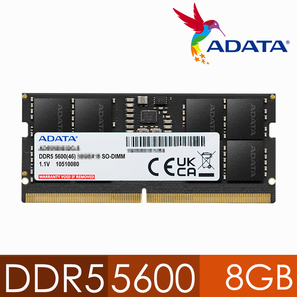 ADATA 威剛DDR5 5600 8GB 桌上型記憶體(AD5U56008G-S) - PChome 24h購物