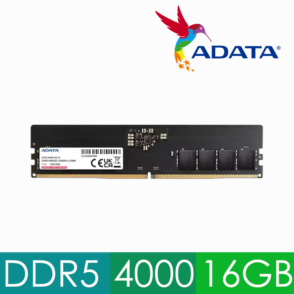 ADATA 威剛DDR5 4800 16GB 桌上型記憶體(AD5U480016G-S) - PChome 24h購物
