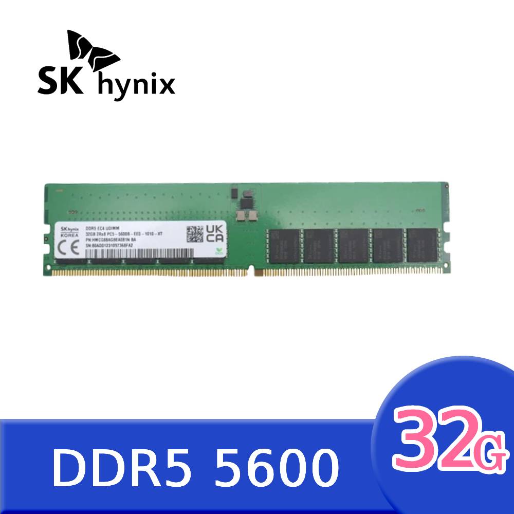 Hynix DDR5 5600 32GB ECC UDIMM 伺服器記憶體