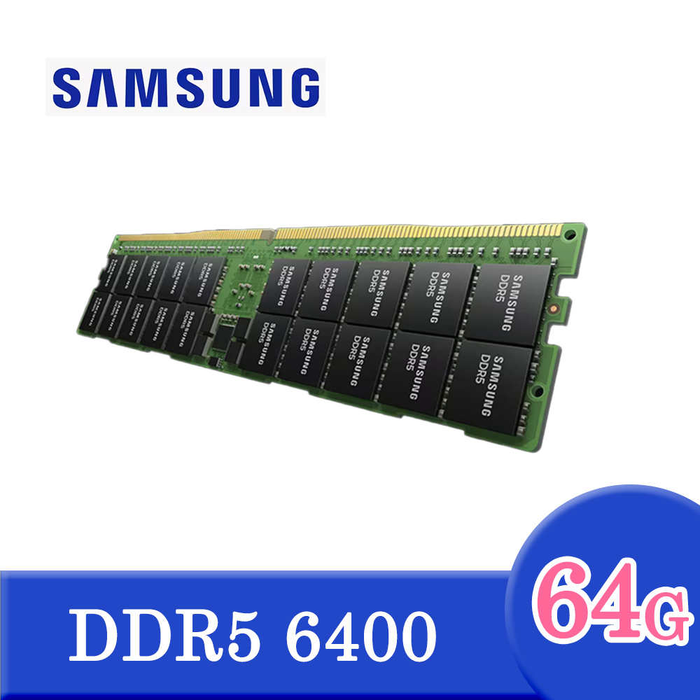Samsung 三星 DDR5 6400 64GB ECC R-DIMM 伺服器記憶體