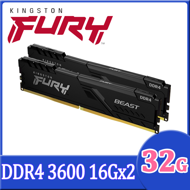 キングストン Kingston 32GB DDR5 5200 16GBx2 Kingston FURY Beast RGB 32GB (2x16GB) 5200MT/s DDR5 CL36