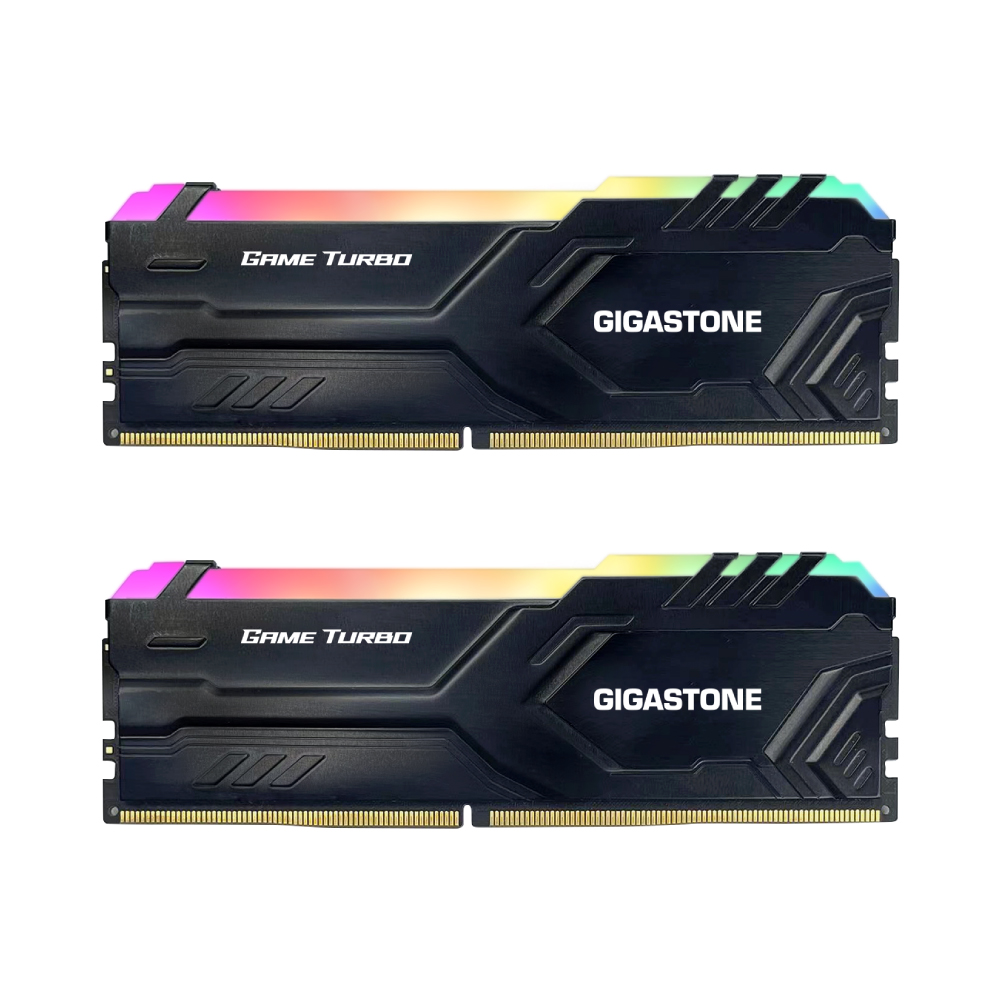 GIGASTONE Game TURBO DDR4 3200 16GBx2枚 RGB DDR4 RAM】GIGASTONE Game TURBO 32GB Kit (2x16GB)DDR4 3200MHz