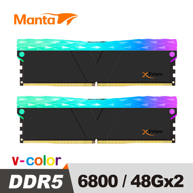 V-Color ROG認證Manta XSKY 系列DDR5 6000MHz 32GB(16GB*2) RGB 桌上型