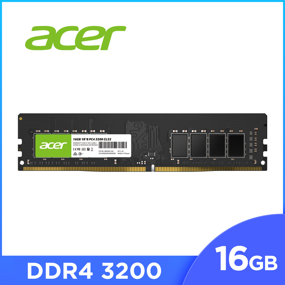 ACER 宏碁 UD100 16G DDR4 3200桌上型記憶體