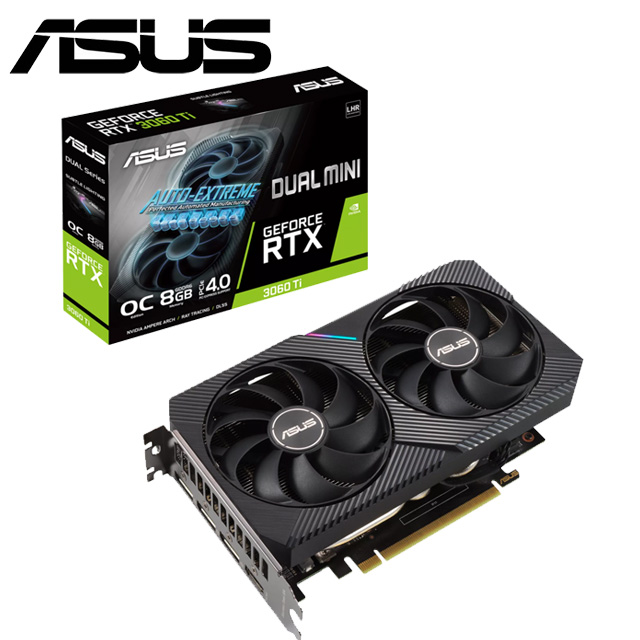 ASUS DUAL GeForce RTX 3060 Ti V2 MINI O8GB 顯示卡