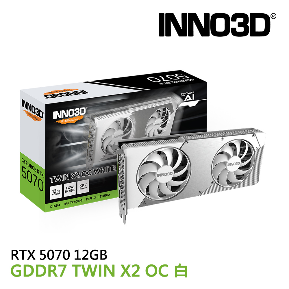 GeForce RTX 5070 12GB GDDR7 TWIN X2 OC WHITE 顯示卡
