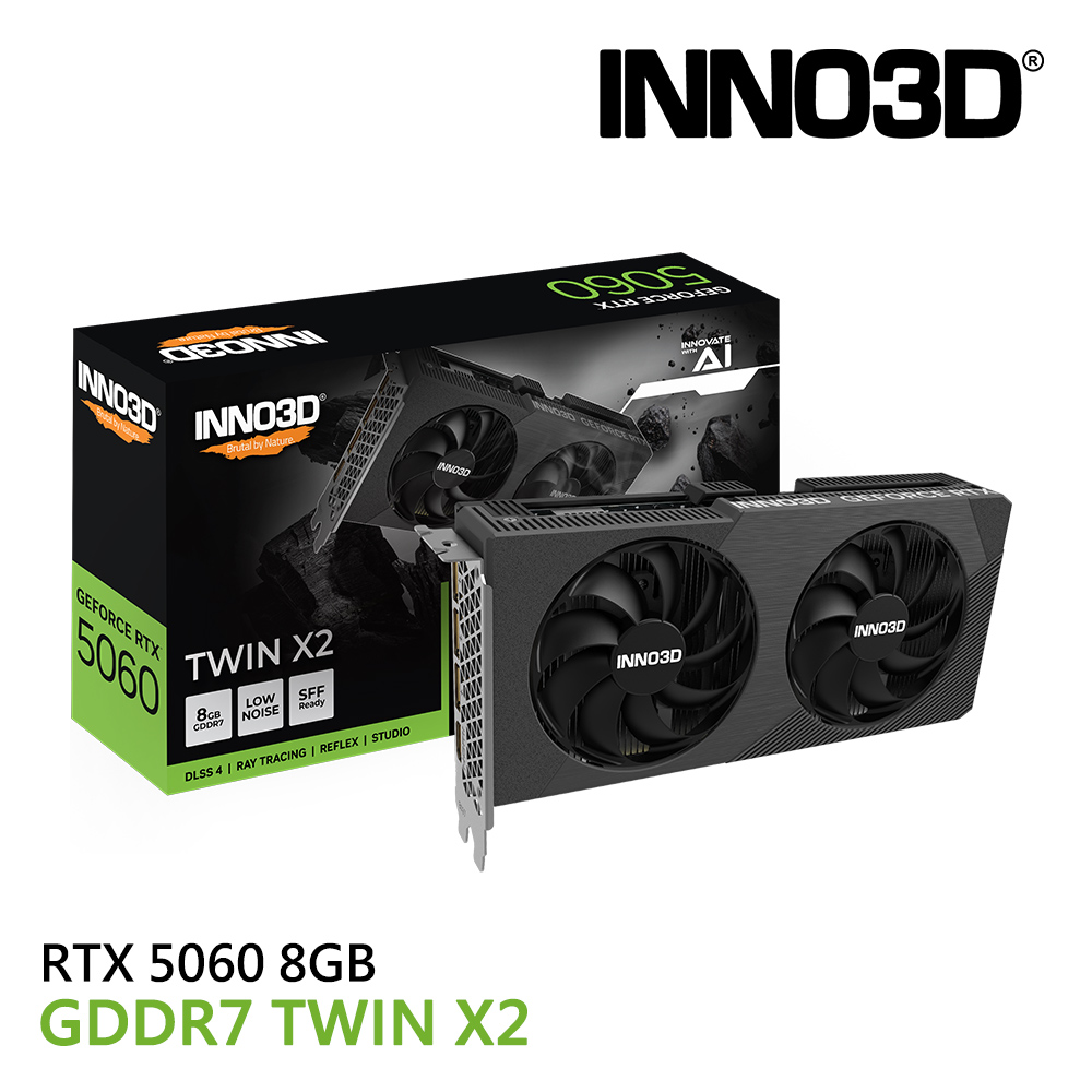 INNO3D 映眾 GeForce RTX 5060 8GB GDDR7 TWIN X2 顯示卡