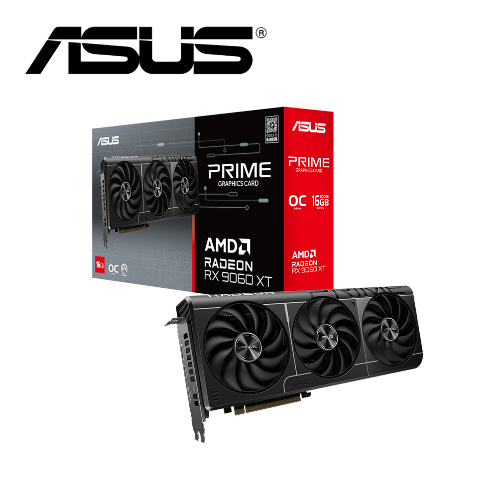 ASUS 華碩PRIME-RX9060XT-O16G 顯示卡+華碩SBC-06D2X-U 超薄型藍光