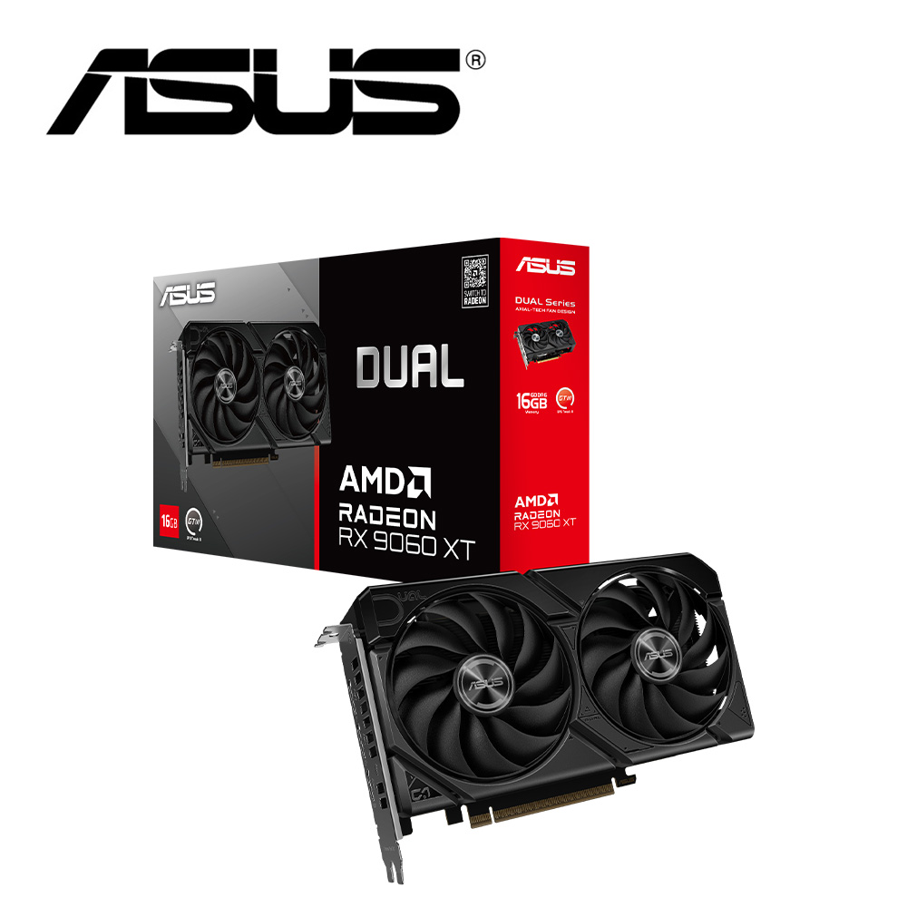 ASUS 華碩DUAL-RX9060XT-16G 顯示卡+全漢FSP VIC GD 650W ATX3.1 金牌
