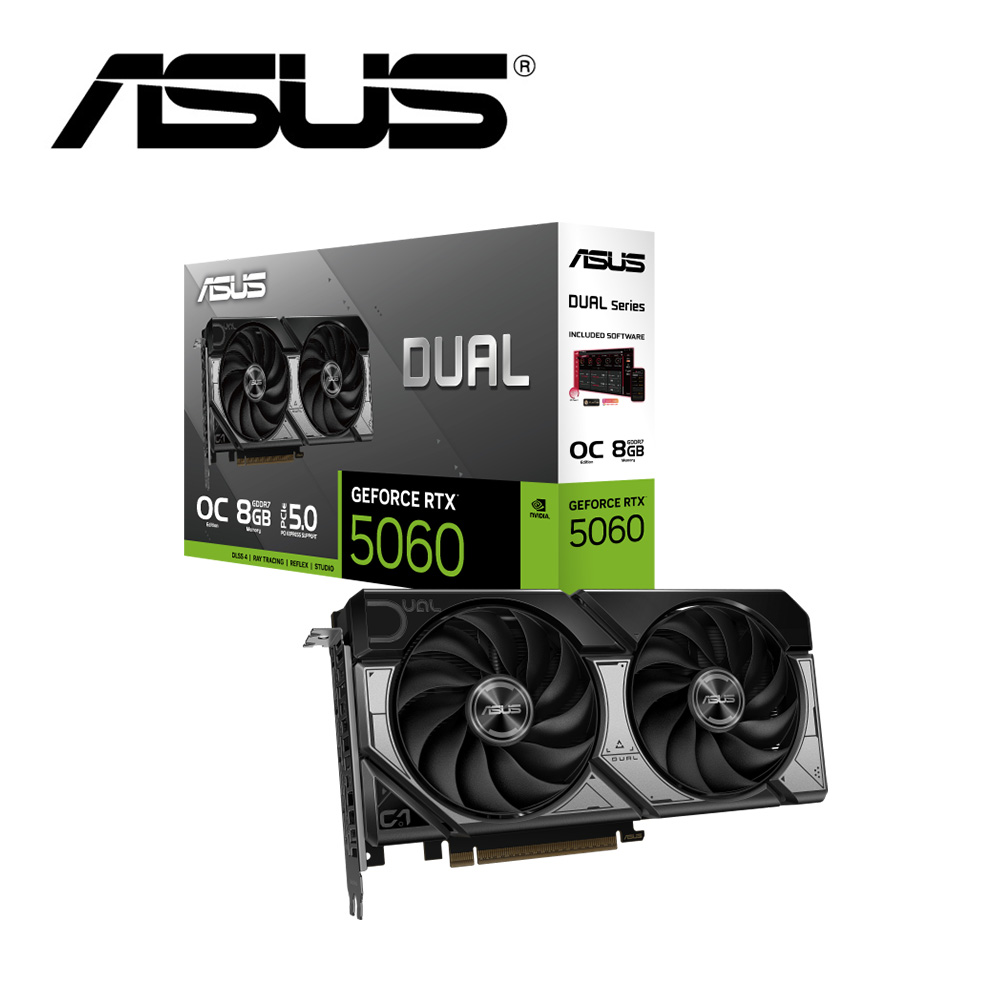 DUAL-RTX5060-O8G 顯示卡+華碩 Prime LC 360 ARGB 一體式水冷