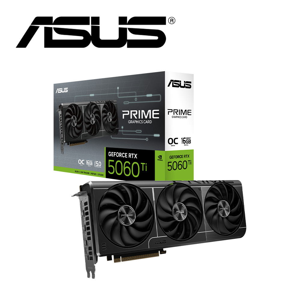 ASUS 華碩 PRIME-RTX5060Ti-O16G 顯示卡+華碩 Prime LC 360 ARGB 一體式水冷