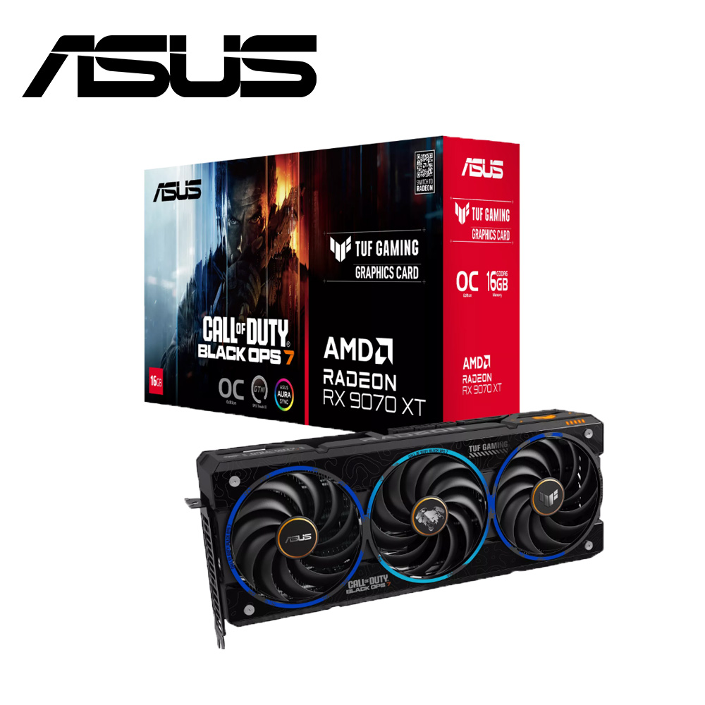 ASUS 華碩 TUF Gaming Radeon RX 9070 XT COD BO7 Special Edition 顯示卡+Z890 HERO DDR5 主機板