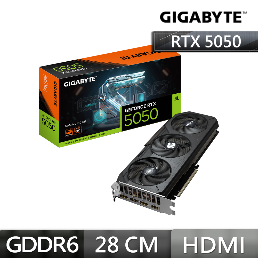 GIGABYTE 技嘉 GeForce RTX 5050 GAMING OC 8G 顯示卡