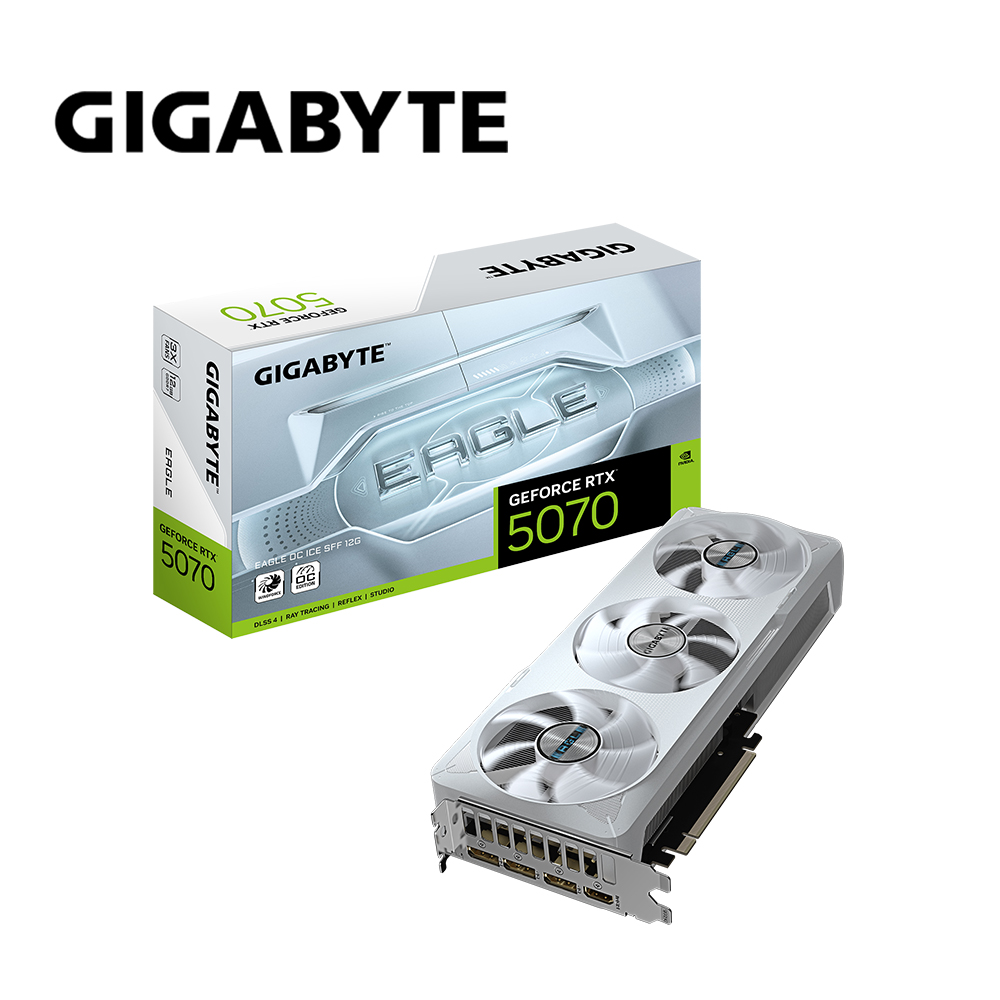 GIGABYTE 技嘉 RTX 5070 EAGLE OC ICE SFF 12G 顯示卡+技嘉 GP-UD850GM PG5 白色
