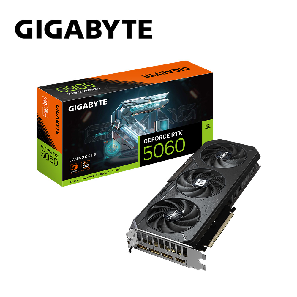 GIGABYTE 技嘉RTX5060 WINDFORCE OC 8G 顯示+羅技MK240 NANO 無線滑鼠
