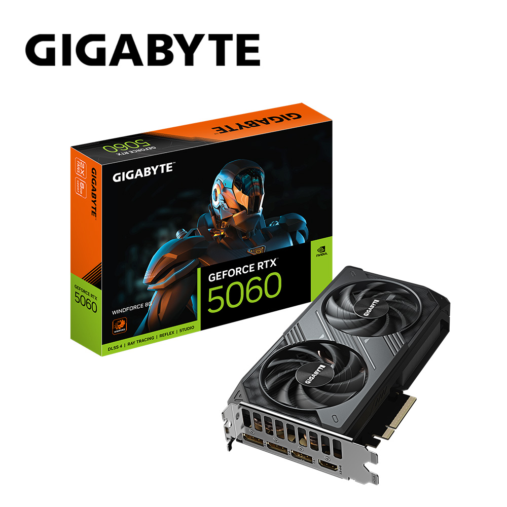 GIGABYTE 技嘉 RTX5060 WINDFORCE 8G 顯示卡+羅技 MK240 NANO 無線滑鼠鍵盤組