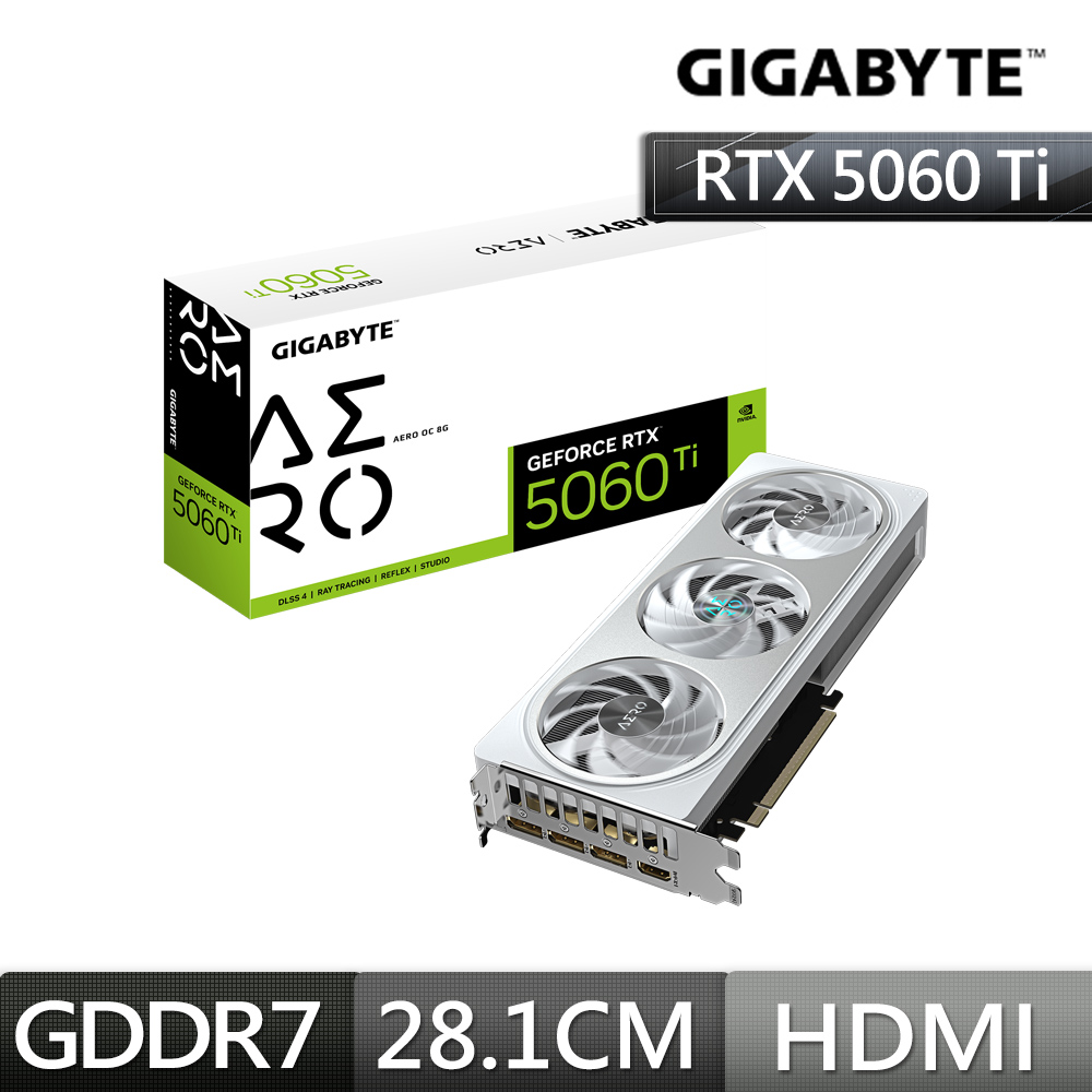 GIGABYTE 技嘉 GeForce RTX5060 Ti AERO OC-8GD 顯示卡