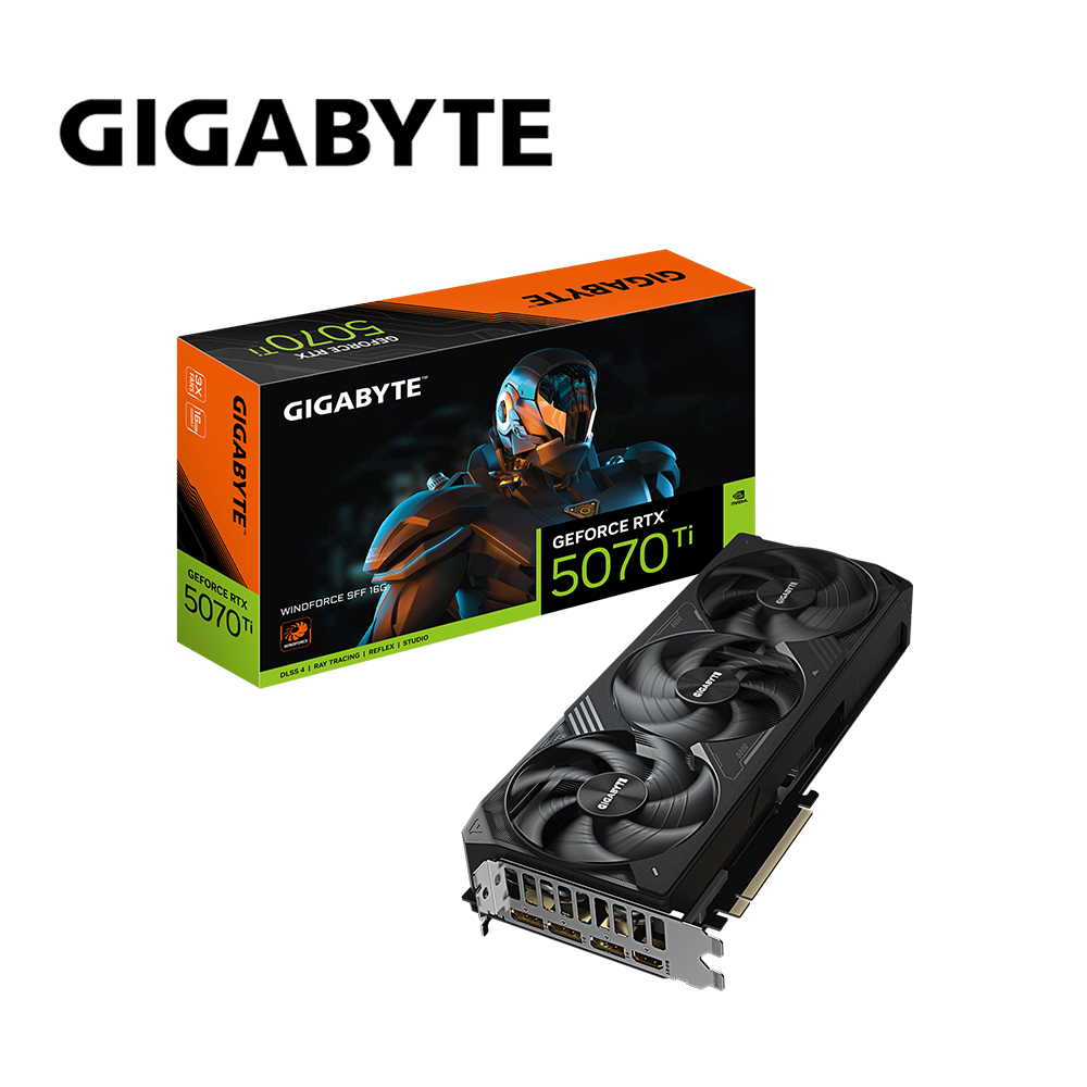 GIGABYTE 技嘉 RTX 5070 Ti WINDFORCE SFF 16G 顯示卡+技嘉 Z890 AORUS PRO ICE 主機板