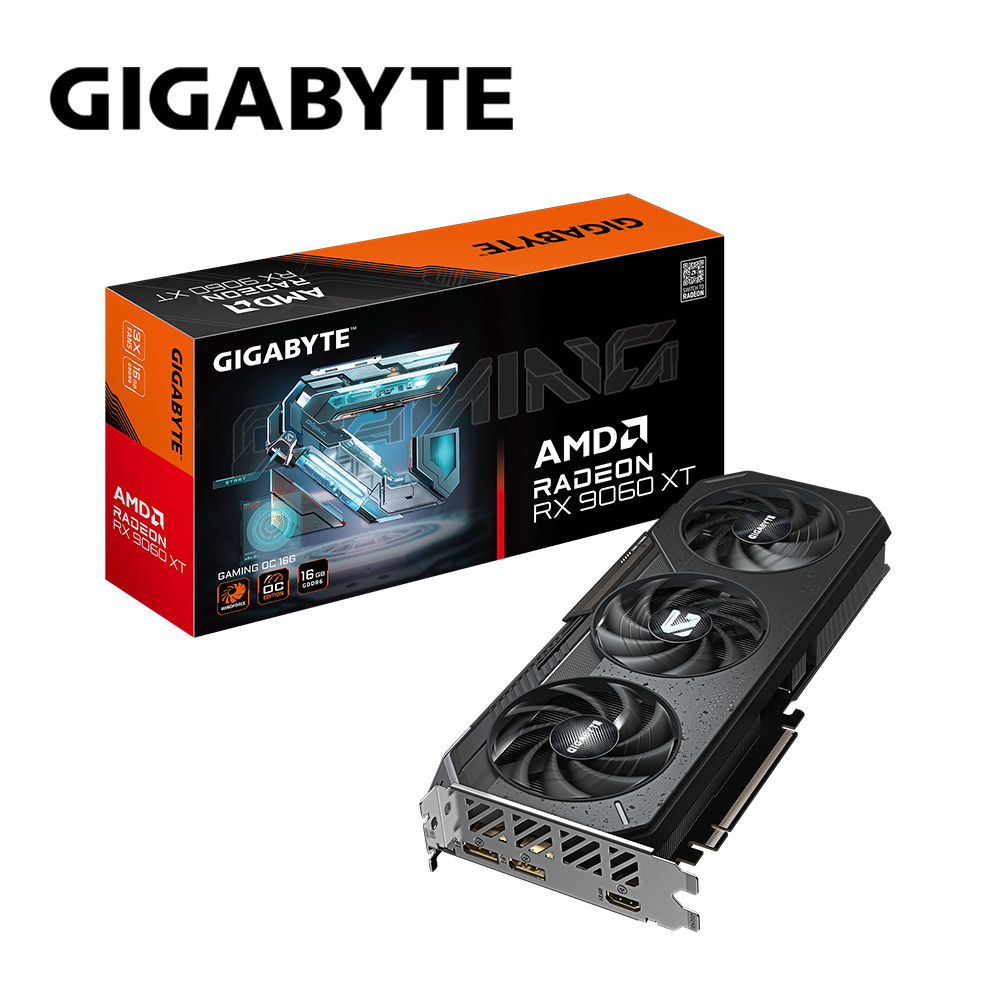 GIGABYTE 技嘉 RX 9060 XT GAMING OC 16G 顯示卡+羅技 MK240 NANO 無線滑鼠鍵盤組