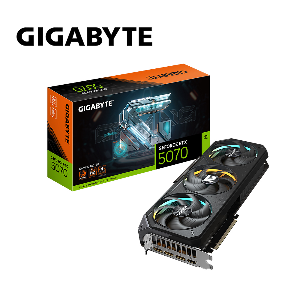 GIGABYTE 技嘉 GeForce RTX 5070 GAMING OC 12G 顯示卡+海韻 VERTEX GX-750 金牌 電源供應器